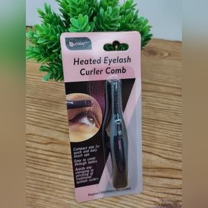 Heated Eyelash Curler Comb Electric Compact Portable New In Package - Black